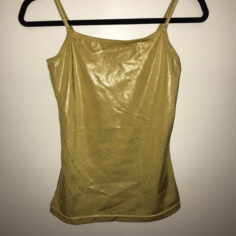 Metallic gold cami